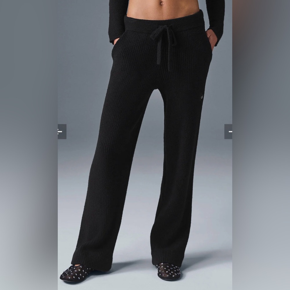 ALO Yoga Black High-Waist Sweatpants